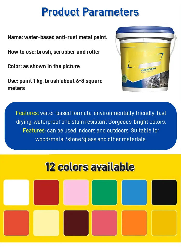 🔥2024 Water-based rust-proof paint metal paint