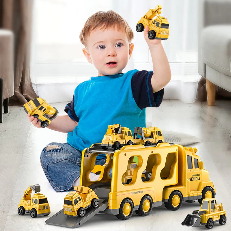 Carrier Truck Toys – Engineering Vehicles Excavator Bulldozer Truck Model Sets Kids Educational Boys For Toys