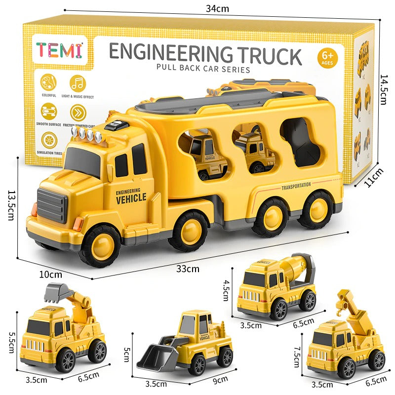 Carrier Truck Toys – Engineering Vehicles Excavator Bulldozer Truck Model Sets Kids Educational Boys For Toys